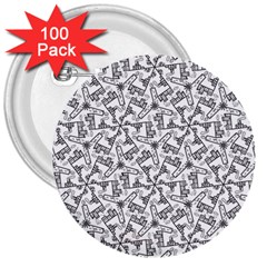 City 3  Buttons (100 Pack) 