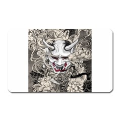 Samurai Oni Mask Magnet (rectangular) by Saga96