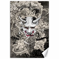 Samurai Oni Mask Canvas 12  X 18 