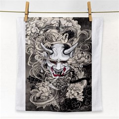 Samurai Oni Mask Face Towel by Saga96