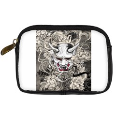 Samurai Oni Mask Digital Camera Leather Case