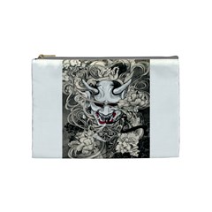 Samurai Oni Mask Cosmetic Bag (medium)