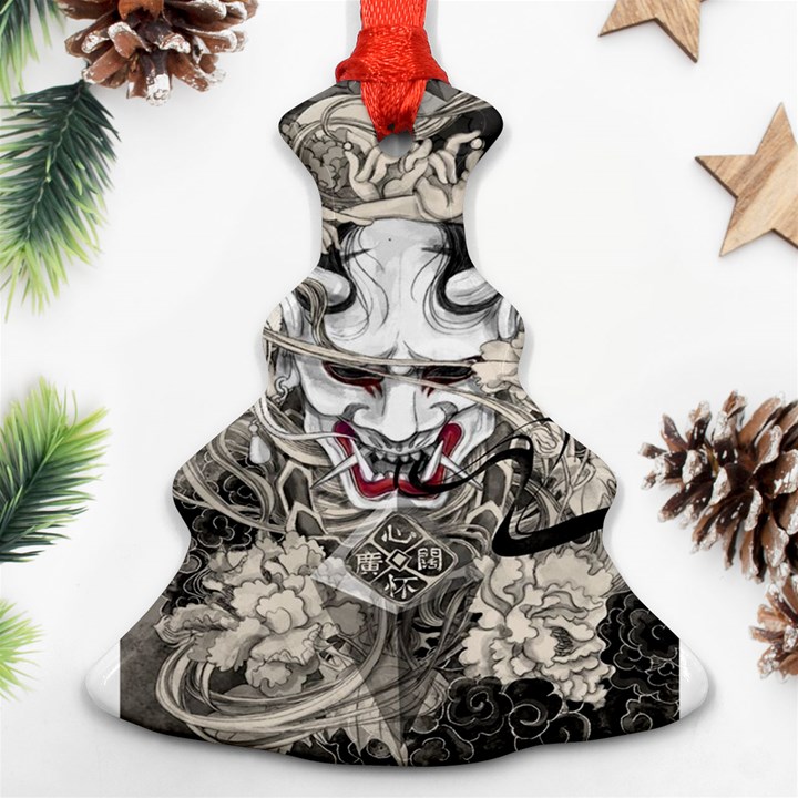 Samurai Oni Mask Ornament (Christmas Tree) 