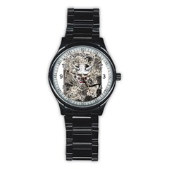 Samurai Oni Mask Stainless Steel Round Watch by Saga96