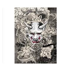 Samurai Oni Mask Double Sided Flano Blanket (small) 