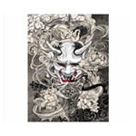 Samurai Oni Mask Double Sided Flano Blanket (Small)  50 x40  Blanket Back