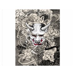 Samurai Oni Mask Double Sided Flano Blanket (medium) 