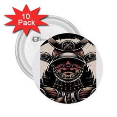 Samurai Oni Mask 2 25  Buttons (10 Pack)  by Saga96