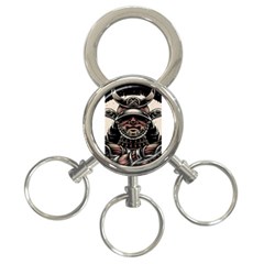 Samurai Oni Mask 3-ring Key Chain by Saga96