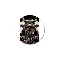 Samurai Oni Mask Golf Ball Marker by Saga96