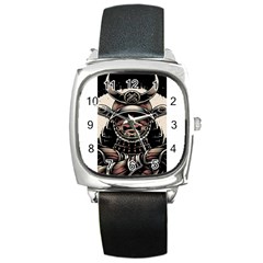 Samurai Oni Mask Square Metal Watch by Saga96