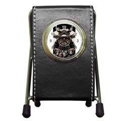 Samurai Oni Mask Pen Holder Desk Clock by Saga96