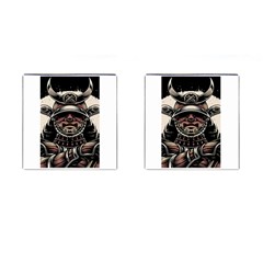 Samurai Oni Mask Cufflinks (square) by Saga96