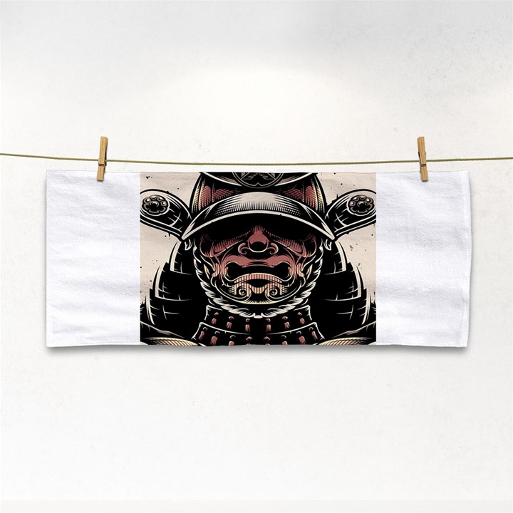 Samurai Oni Mask Hand Towel