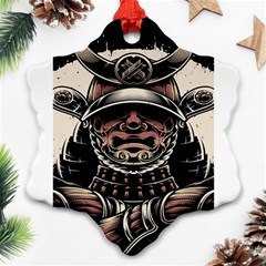 Samurai Oni Mask Ornament (snowflake) by Saga96