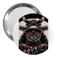 Samurai Oni Mask 3  Handbag Mirrors by Saga96