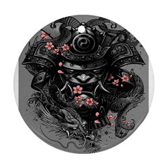 Samurai Oni Mask Ornament (round) by Saga96