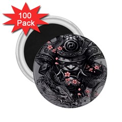 Samurai Oni Mask 2 25  Magnets (100 Pack)  by Saga96