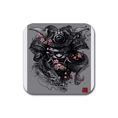 Samurai Oni Mask Rubber Coaster (square)  by Saga96