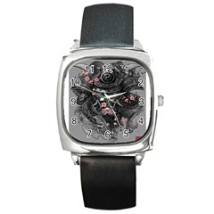 Samurai Oni Mask Square Metal Watch by Saga96