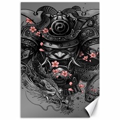 Samurai Oni Mask Canvas 12  X 18  by Saga96