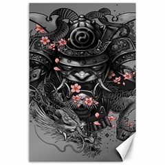 Samurai Oni Mask Canvas 24  X 36  by Saga96