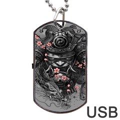 Samurai Oni Mask Dog Tag Usb Flash (one Side)