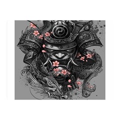 Samurai Oni Mask Double Sided Flano Blanket (mini)  by Saga96