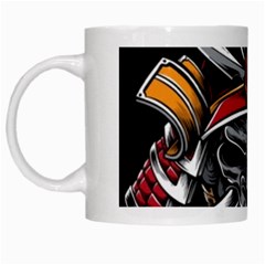 Samurai Oni Mask White Mugs by Saga96