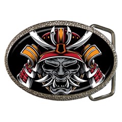 Samurai Oni Mask Belt Buckles by Saga96