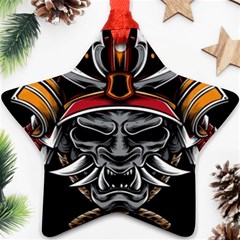 Samurai Oni Mask Star Ornament (two Sides) by Saga96