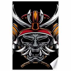 Samurai Oni Mask Canvas 24  X 36  by Saga96