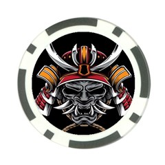 Samurai Oni Mask Poker Chip Card Guard by Saga96