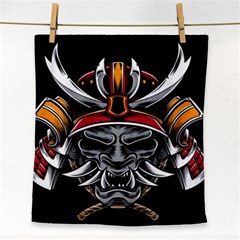 Samurai Oni Mask Face Towel by Saga96