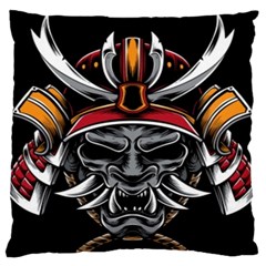 Samurai Oni Mask Large Cushion Case (one Side) by Saga96