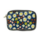 Floral abstract vector seamless pattern with chamomile and alpine flowers in minimalistic style. Hand-drawn botanical repeated background   Coin Purse Front