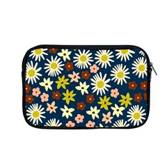 Floral Abstract Vector Seamless Pattern With Chamomile And Alpine Flowers In Minimalistic Style  Hand-drawn Botanical Repeated Background   Apple Macbook Pro 13  Zipper Case by EvgeniiaBychkova