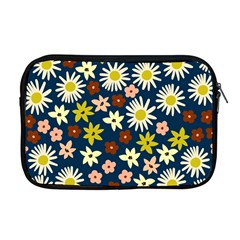 Floral Abstract Vector Seamless Pattern With Chamomile And Alpine Flowers In Minimalistic Style  Hand-drawn Botanical Repeated Background   Apple Macbook Pro 17  Zipper Case by EvgeniiaBychkova