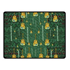 Guitars In The Most Beautiful Landscape Of Fantasy And Sakura Fleece Blanket (small) by pepitasart