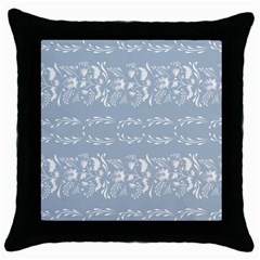 Fantasy Flowers Throw Pillow Case (black) by Eskimos