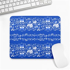 Blue flowers Large Mousepads