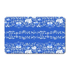 Blue Flowers Magnet (rectangular) by Eskimos