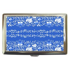 Blue Flowers Cigarette Money Case by Eskimos