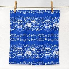 Blue Flowers Face Towel by Eskimos