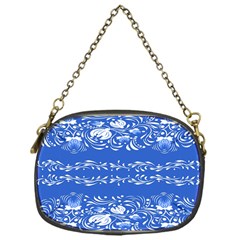 Blue flowers Chain Purse (One Side)