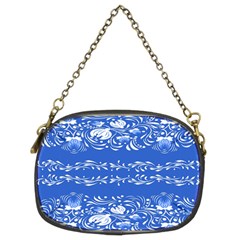 Blue Flowers Chain Purse (two Sides) by Eskimos