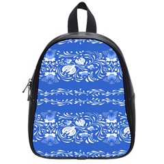 Blue Flowers School Bag (small) by Eskimos