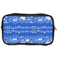 Blue flowers Toiletries Bag (Two Sides)