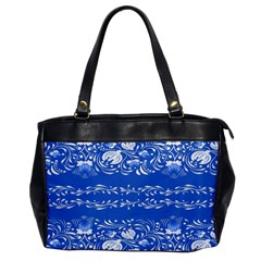 Blue flowers Oversize Office Handbag