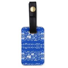 Blue flowers Luggage Tag (one side)